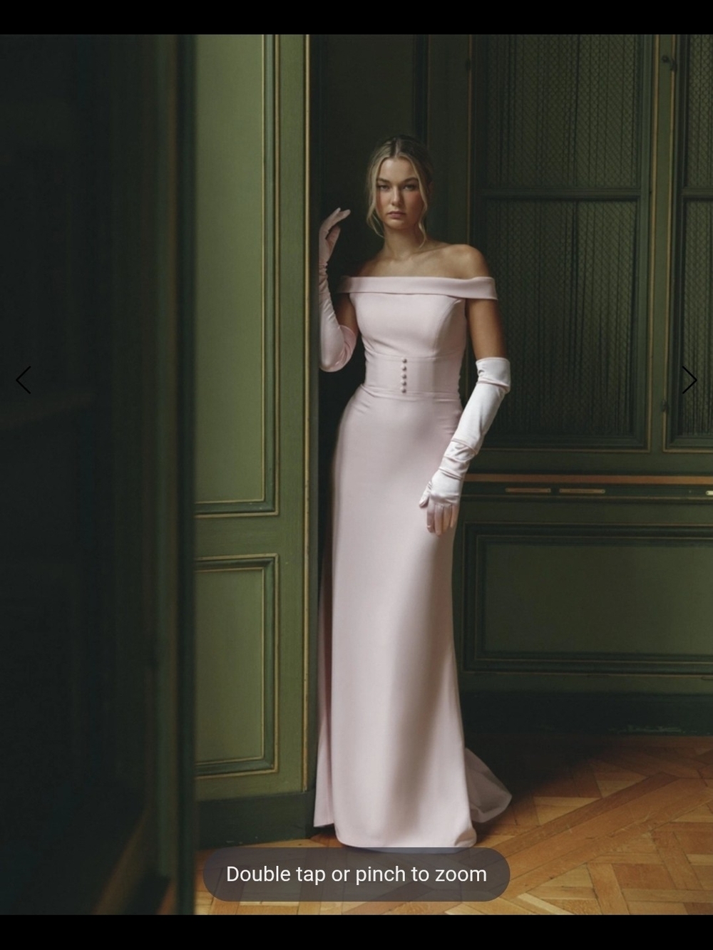 Monte Durham Elegant Off-Shoulder Blush Pink Evening Gown size 8
